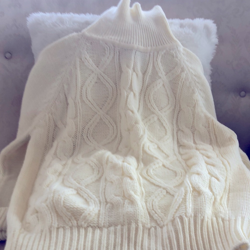 Retro Cable Knit Turtleneck